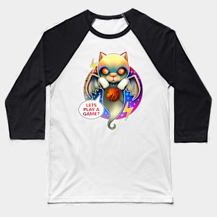 ghost cat with fur ball Baseball T-Shirt